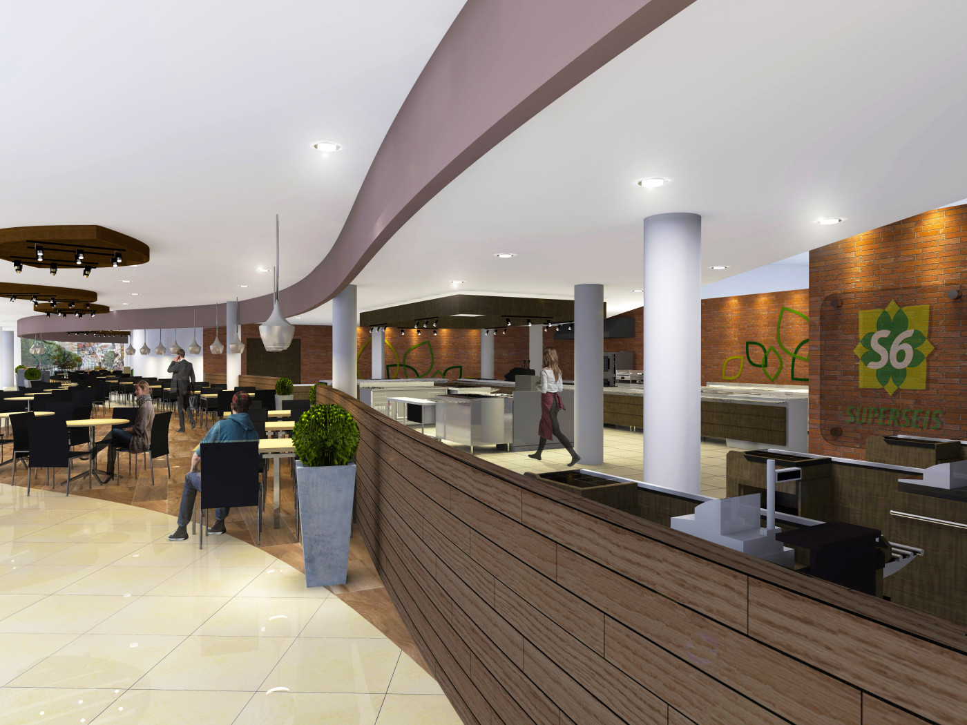 Remodelación del Patio de Comidas Hiperseis | Arquitectos.com.py